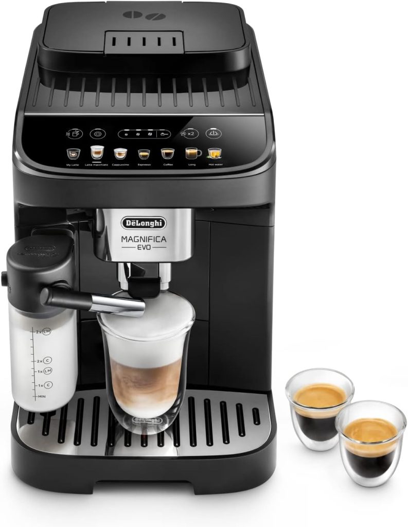 Machine à café à grain De'Longhi Magnifica Evo avec écran LCD et broyeur intégré 13 niveaux